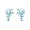 Gema Teardrop Inlaid Decorative Earrings Women Earrings Blue 5666016