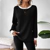 2025 Autumn and Winter , Long Sleeved, Solid Color, Ribbed Pit Stripe, Long Sleeved Sweater, Autumn and Winter Inner Wear, Thick and Warm Sweater