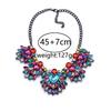 Geometric Wholesale Alloy Colorful Rhinestone Necklace For Women Simple And Stylish Fashion Jewelry