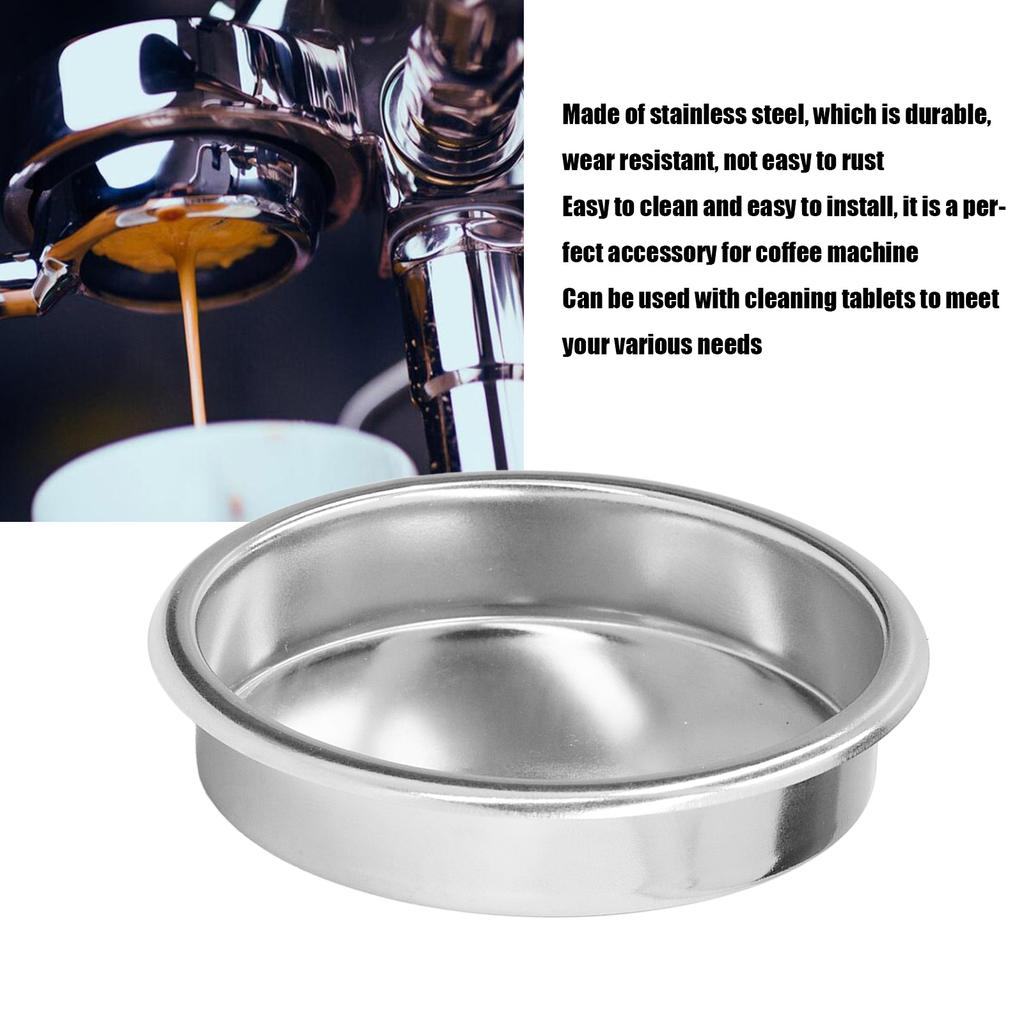 Filtre à insertion de rinçage arrière pour machine à café semi-automatique de 58 mm, disque de nettoyage arrière en acier inoxydable
