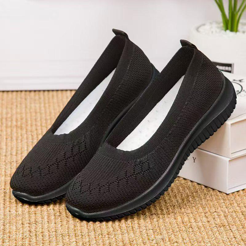 

Summer Barefoot Walking Shoes Breathable Sneakers Knitted Middle Aged And Elderly Mom Shoes Soft Soled Women s Non Slip Sneakers 35