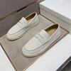 BC Man's Shoes 2023 Autumn New Real Leather Flats WithCasual Solid Mens Loafers