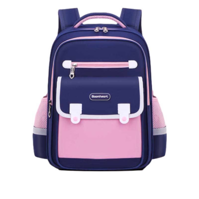 Lightweight Oxford School Backpack for Children Unisex Breathable Dirt Resistant Bookbag with Curved Straps Modern Design