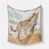 Twill Silk Scarf Woman Giraffe Painting Square Scarves Wraps Bandana Small Hijab Silk Foulards Tie Headband Neckerchief 53CM