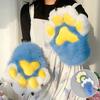 Furry Cats Paws Gloves Cosplay Costume Gloves for Women Girl Warmth Comfort Soft Plush Fursuit Gloves Anime Armwear