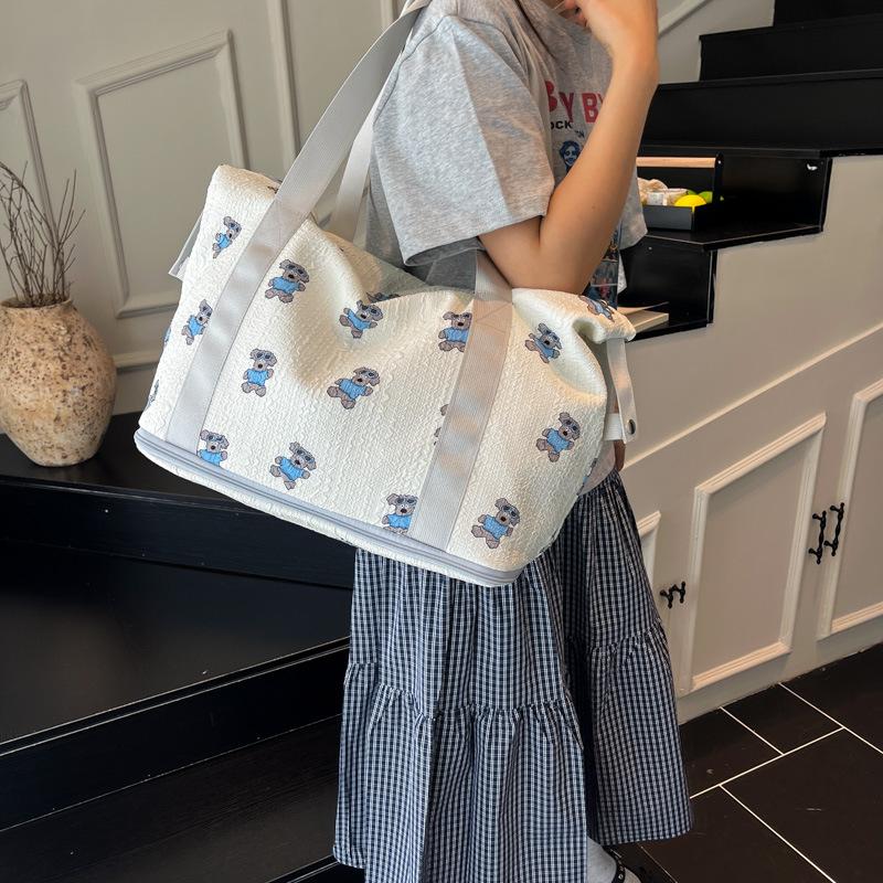 Foldable Portable Short Trip Bag Cute Business Trip Large Capacity Luggage Student Birth Bag Hand Shoulder Bag