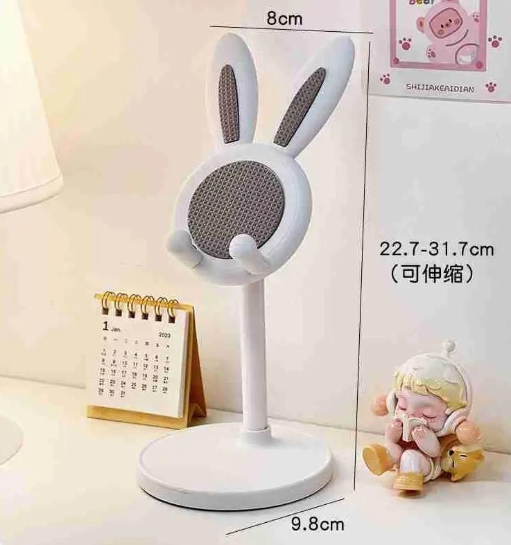 

Desktop Phone Holder, Cute Bunny Design, Home Office Desk, Adjustable Anti-Slip, Universal For Girls белый