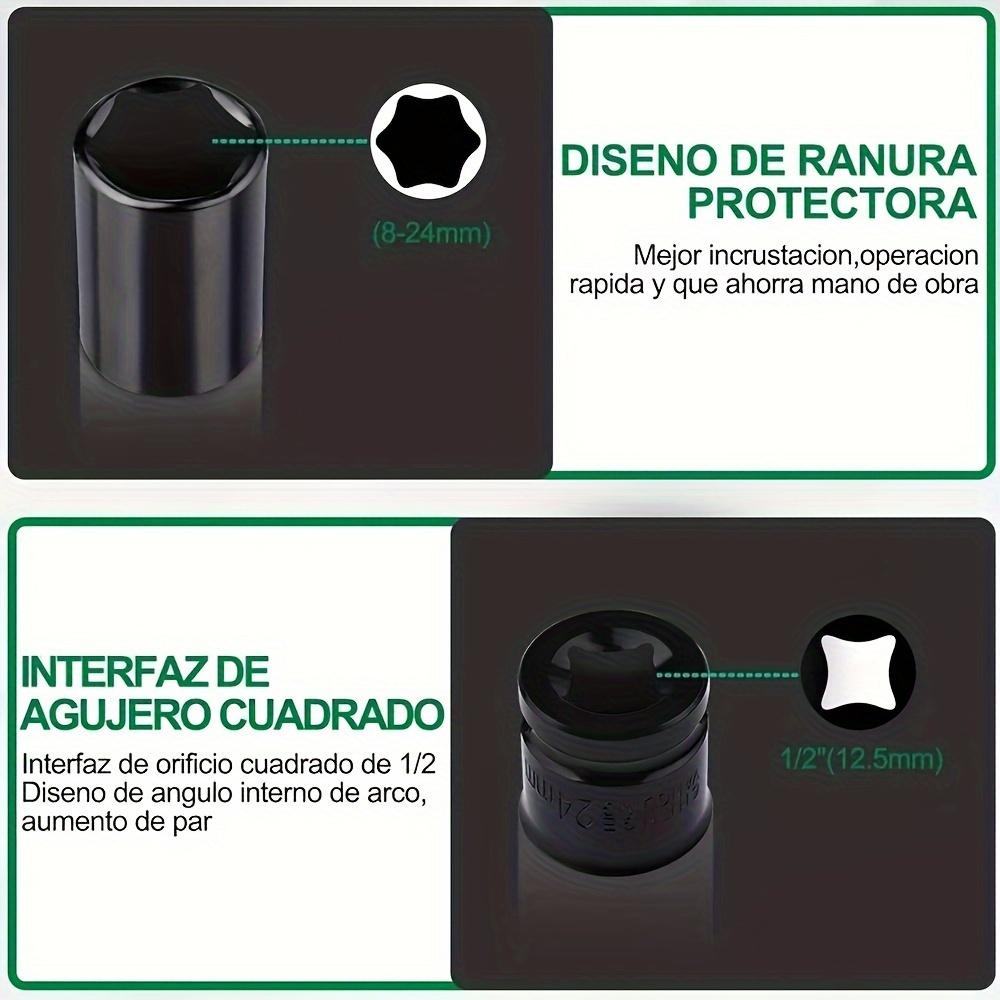 20pcs 8-32mm Electric Wrench Socket Head Extension Complete Set Of Air Cannon Socket,Hexagonal Screwdriver Socket Set