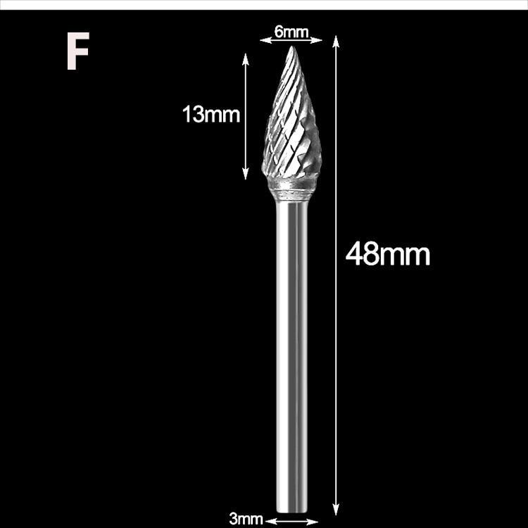 3*6mm Metal Drawing Tungsten Carbide Milling Cutter Rotary Tool Burr CNC Engraving Abrasive Tools Metalworking Milling Polishing