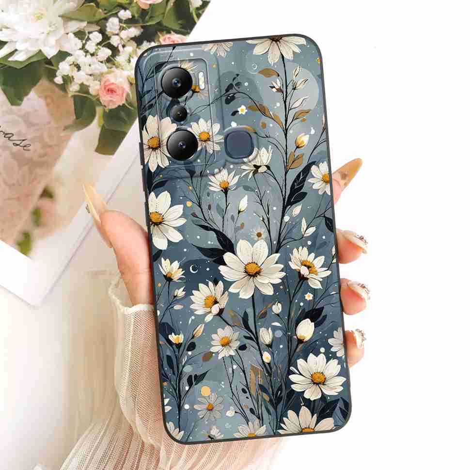 Für Infinix Hot 20i X665C X665E Hüllen Blume Schmetterling Silikon Weiche Abdeckung Für Infinix Hot 20i Hot20i Handy Rückseite Hülle