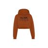 Coach Forever Series Lettered Short Hooded Casual Sweatshirt Women tops Brown CE112-BRN