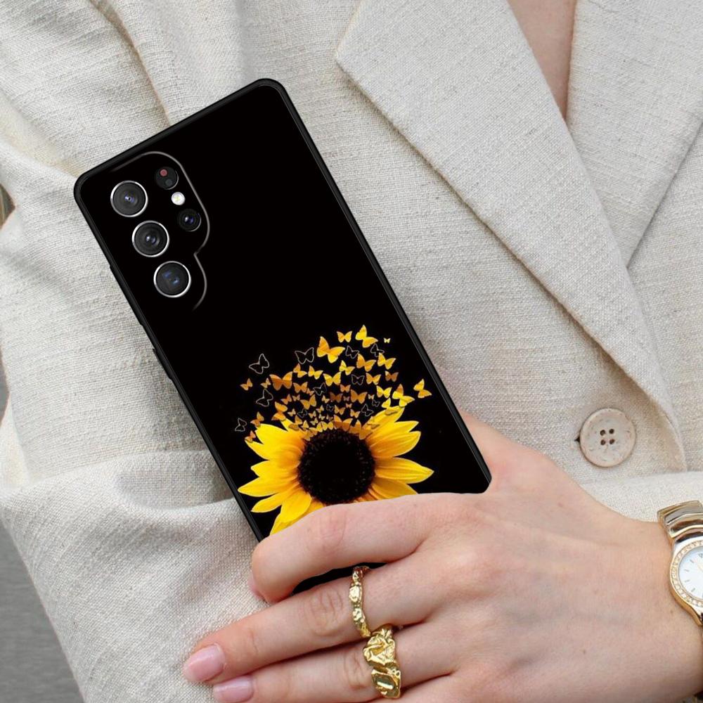 Beauty Yellow Sunflower Cell Phone Case for Samsung Galaxy S26 Ultra S25 S24 S23 S22 S21 S20 Note10 Cover