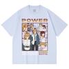 230 g/m² 100% Baumwolle Kettensägenmann V1 Power Print Unisex Schweres Baumwoll-T-Shirt