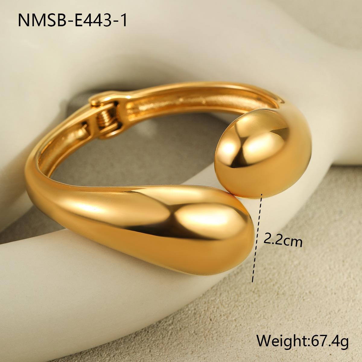 GEMCHIC Women s Geometric Open Cuff Bracelet Stainless Steel 18K Gold Plated Fashion Statement Jewelry 18K