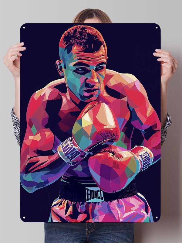 Rocky Marciano Bokser Metalowe Plakaty Vintage Dekoracja Wnętrz Niestandardowe Bokserskie Metalowe Tabliczki Cyny do Dekoracji Ściennej Retro Dekor