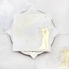25x25cm 3-Ply Hot-Stamped Wedding Party Napkins - Elegant Disposable Paper for Western Food Celebrations