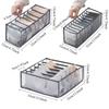 Multi-grid Drawer Organizer Set Fabric Storage Box Foldable Closet Divider for Socks Underwear Wardrobe Organization for Bedroom