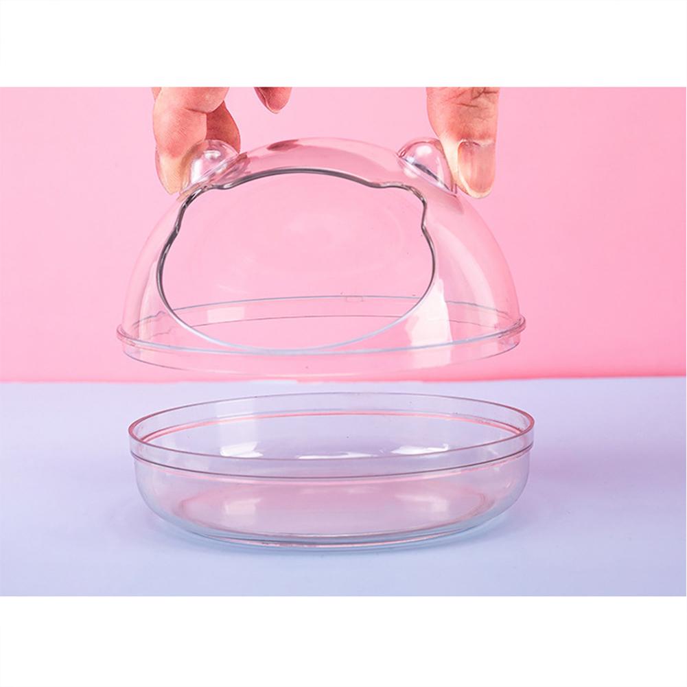 Multipurpose Pet  Transparent  Bathroom Cartoon Shape Detachable Anti-splash Observation Bathtub Toilet For Hamster Small Animals