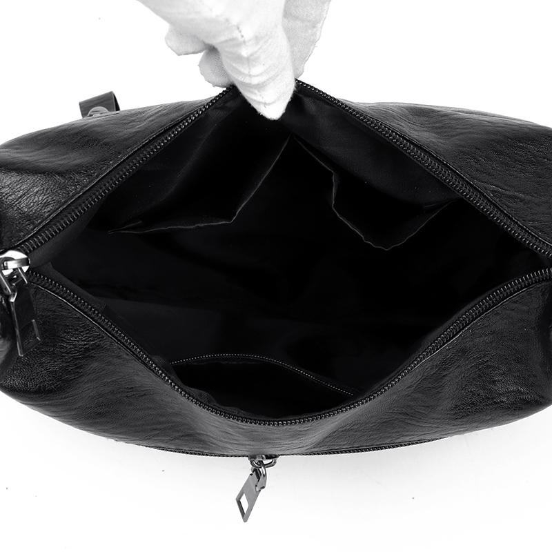 Women's Messenger Bag Large Capacity Soft Leather Shoulder Bag Vintage Mother Bag