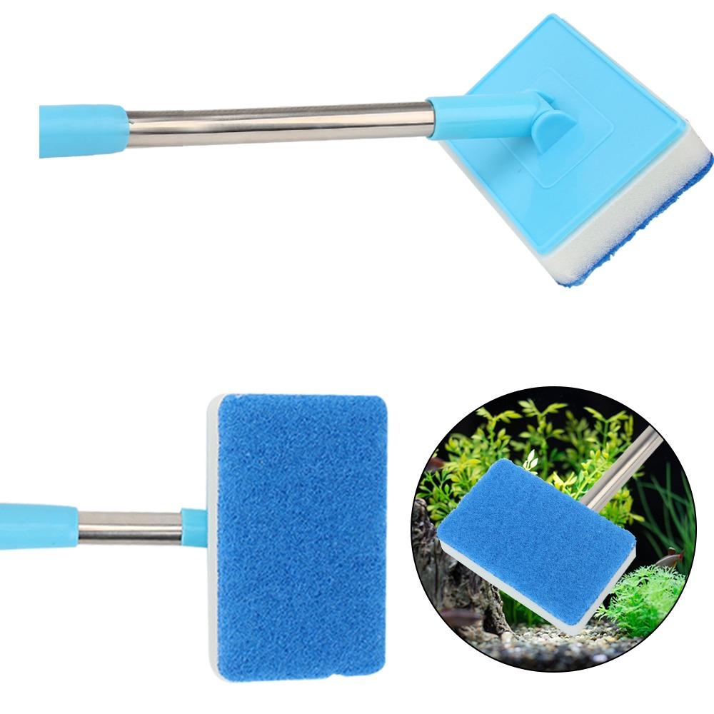 180° Adjustable Tank Sponge Cleaning Brush Double-Sided Algae Scraping Brush Aquarium Clean Brush