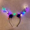 Elk Ears Halloween Glowing Antler Hair Hoop Pumpkin Kids Head Wear  Photo Props