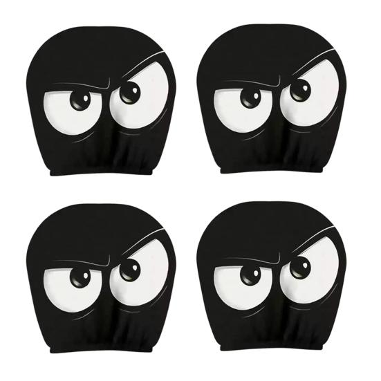 4Pcs Funny Car Headrest Covers Universal Auto Seat Head Rest Protector
