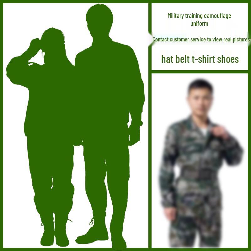 Unisex Camouflage Training Suit Set for Summer and Autumn - Durable, Lightweight Workwear for Students