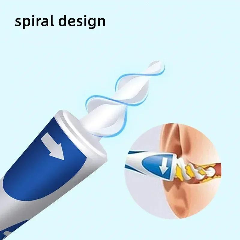 1set-Helix Earwax Extractor Ear Extractor Ear Extractor Cleaner Rotary Earpick Scoop Ear Silicone Extractor Earwax