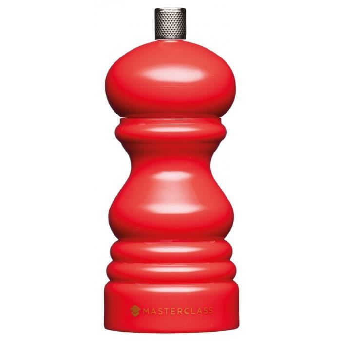 KitchenCraft Moulin À Sel Ou À Poivre MasterClass 5,2 X 12,5 Cm Rouge