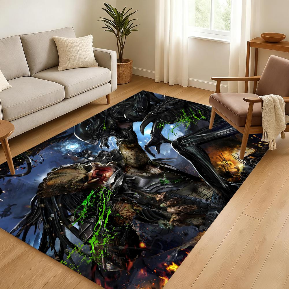 Predators Sci-Fi Movie Fans Floor Mat Soft Thickened Absorbent Non-Slip Bedroom Living Room Door Mat Home Decor Flannel Rugs