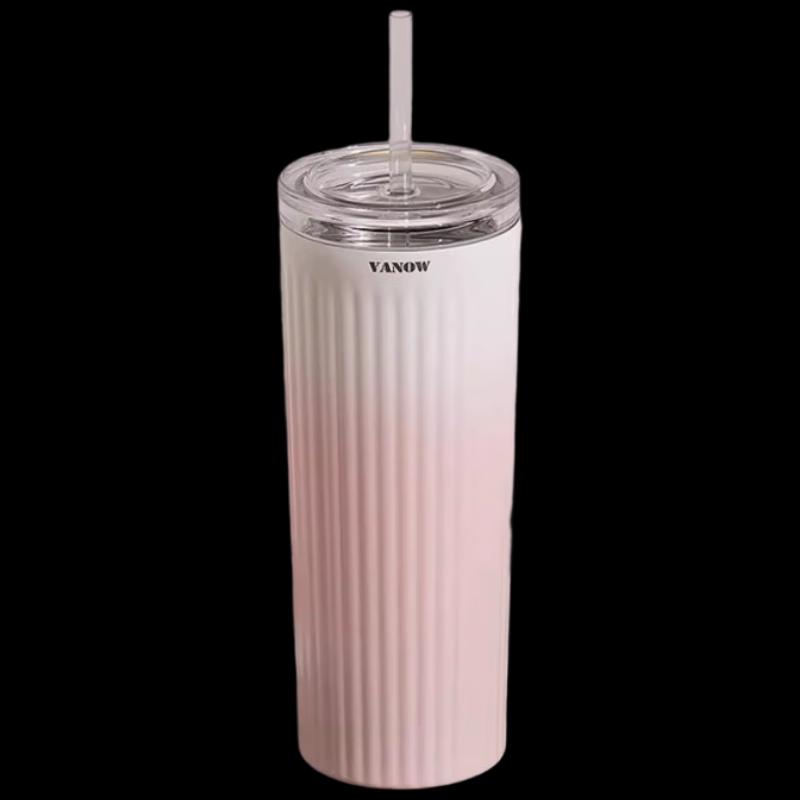 Vanow 650ml Ceramic Lined Insulated Straw Mug