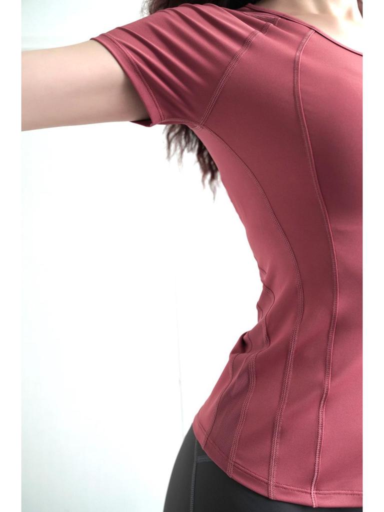 Damska koszulka sportowa szybkoschnąca o wysokiej elastyczności - 2025 Slim-Fit top do jogi i biegania