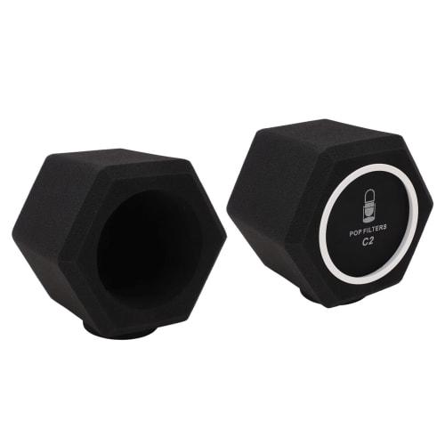 Microphone Isolation Shield, Acoustic Microphone Windshield Sponge Cover, 5-Sided Sealing and Detachable Design, Reduces Noise and Reflection