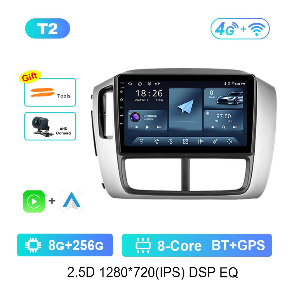 For Honda Pilot 1 2005 - 2008 IPS Screen 9'' Car Radio Multimedia Player Carplay Android System 4G Bluetooth WiFi GPS Navigation
