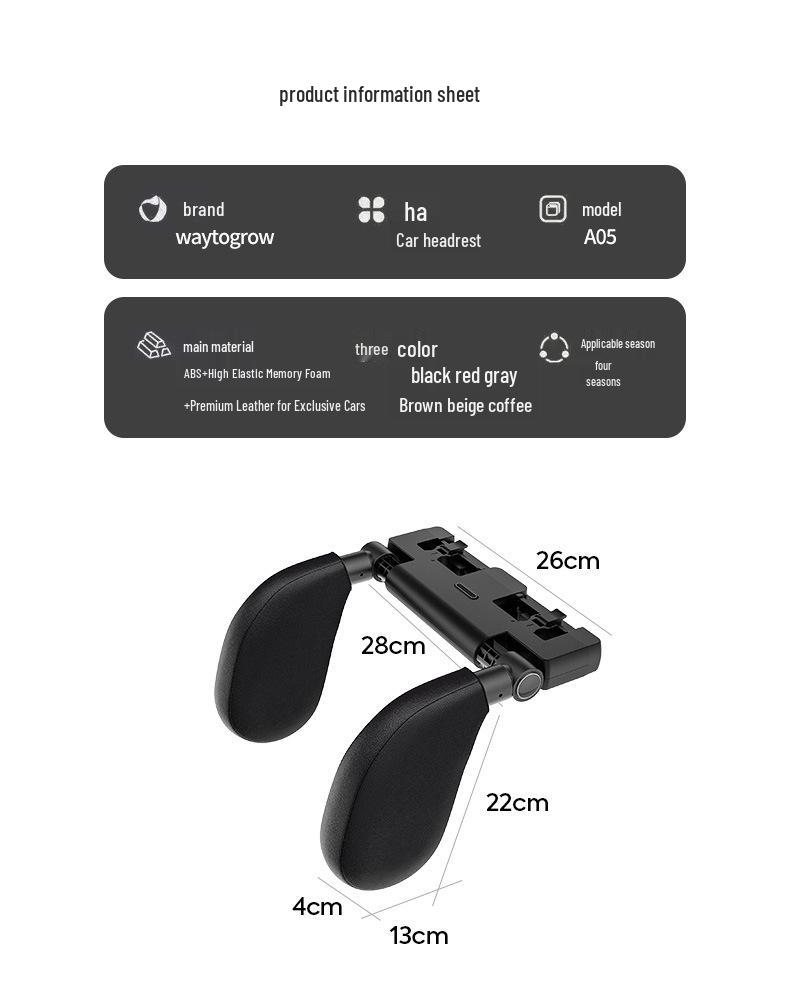 Adjustable Car Headrest Pillow for Child Neck Support and Comfort