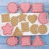 16pcs Classic Retro Waffle Cookie Molds Set Includes Cookies Cutters Confectionery Stamp Practical Baking Pastry Bakeware Tools