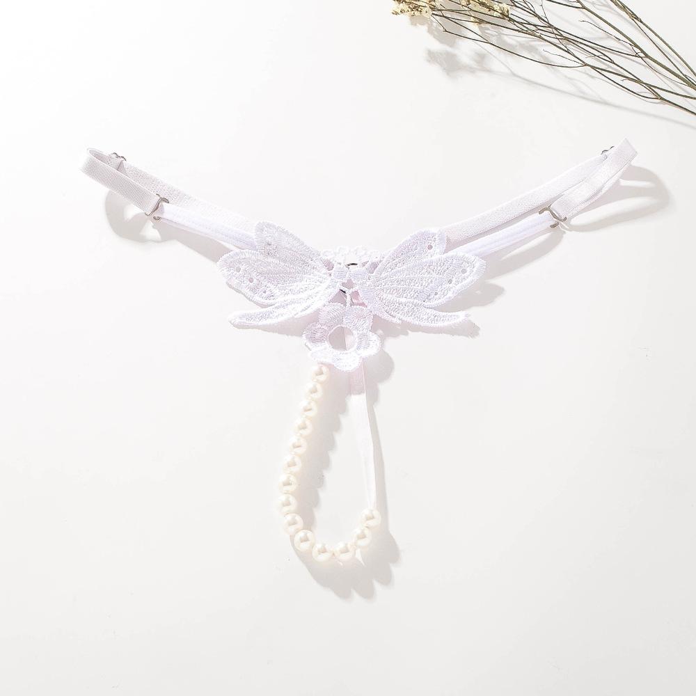 Chiloți sexy de mărime mare ajustabili, perle brodate, cu entrepiere deschisă, seducție, tanga, pantaloni, lenjerie de corp femei