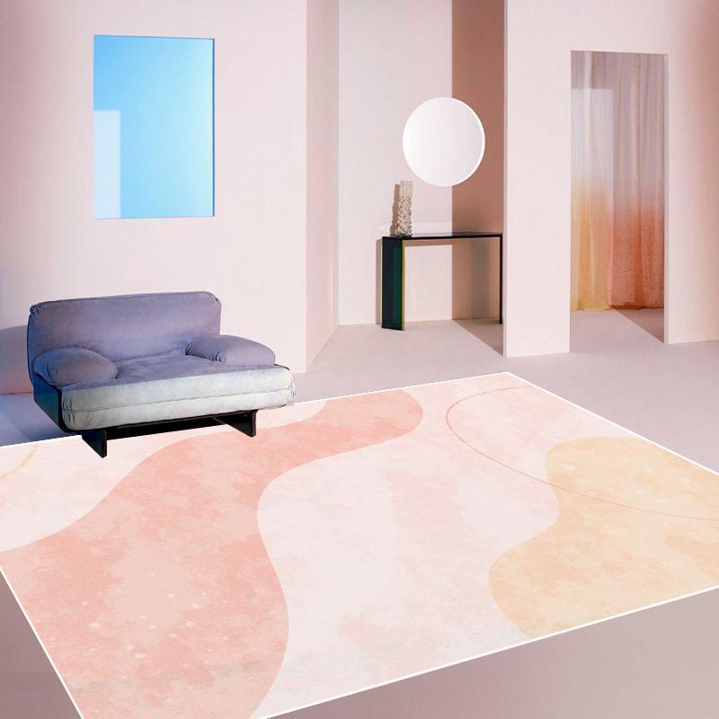 Light Luxury Simplicity Pink Carpet Living Room Nordic Style Creative Minimalism Sofa Area Rugs Bedroom Non-slip Soft Floor Mats