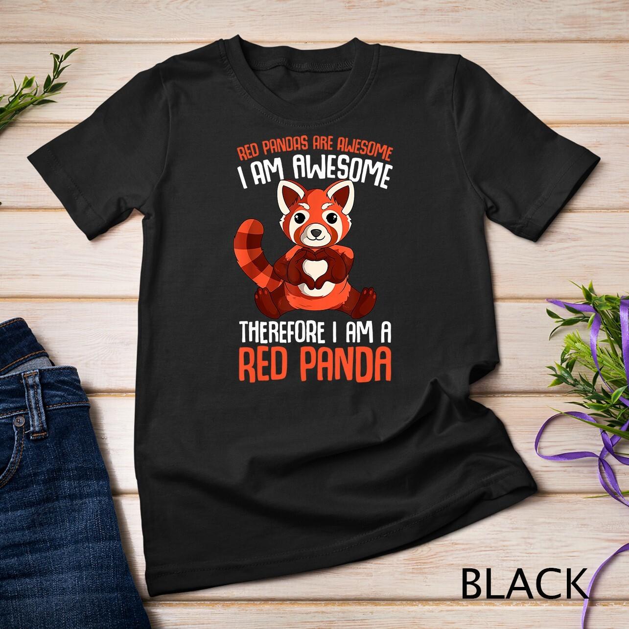 Red Pandas Are Awesome Boys Red Panda T-Shirt Mens Womens Tees Top Unisex T-Shirt Mens Womens Tees Top S