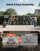 VEVOR Cupola Igloo da Giardino, 3,6 x 2,2 m Tenda a Bolla Trasparente da Esterno per 4-7 Persone, Serra Geodetica a Cupola Resistente alle Intemperie con Finestra