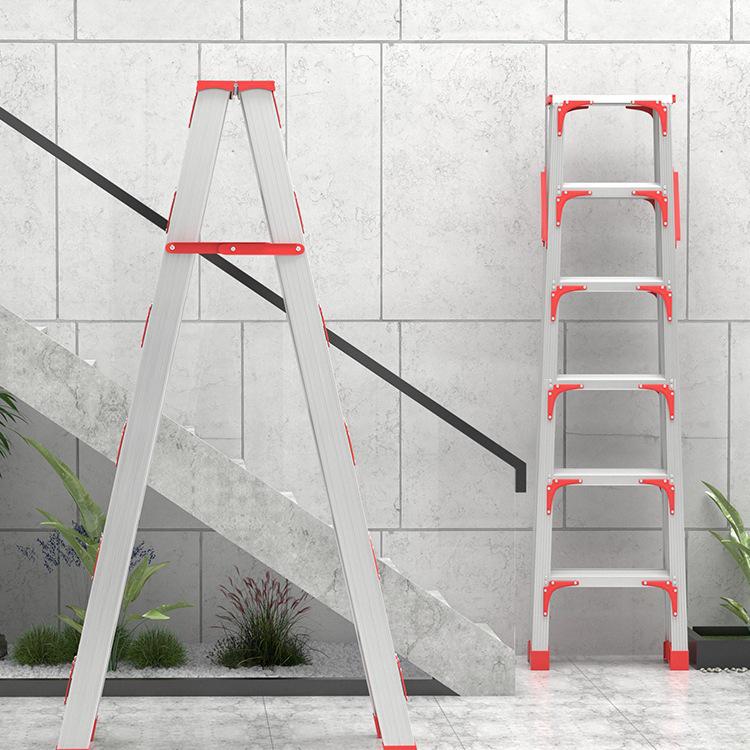Aluminum Alloy Thickened Folding Ladder for Household and High-Altitude Use