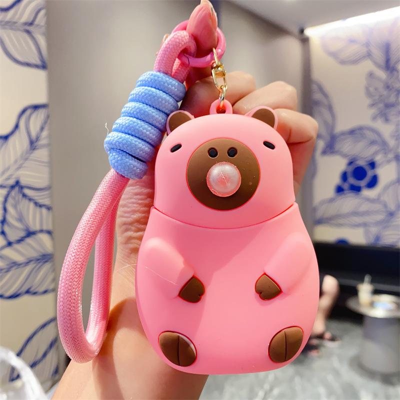Creative Cartoon Kapibara Capybara Jun Keychain Doll Boys and Girls Cute Bag Pendant Small Gift