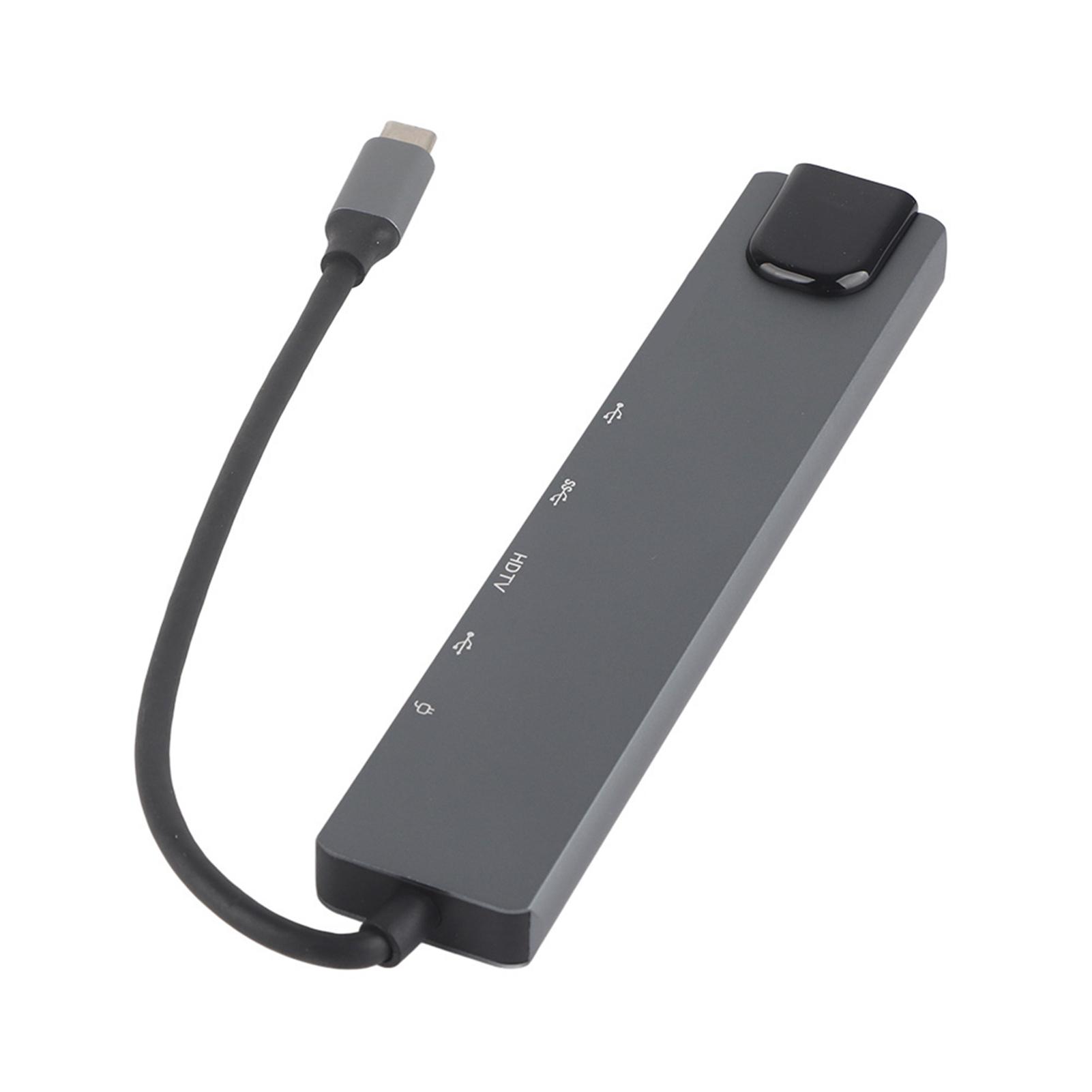 

8‑In‑1 Type‑C to HDMI HUB RJ45 Card Reader Multi‑Function Dock Adapter