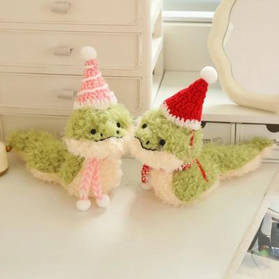 Adorable Christmas Hat Snake Scarf Plush Dolls Super Soft Stuffed Pillow Home Decor Birthday Christmas Gifts for Girls Kids