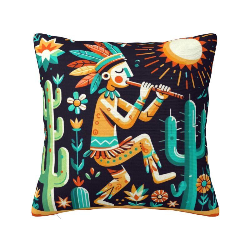 Southwest Tribal Native American Kokopelli Cushion Cover cm Soft Throw Pillow Case Home Decorative Sofa Chair Pillowcase 30x30cm