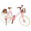 Păpușă cu bicicletă Roz Jucărie artificială pentru bicicletă Coș pentru biciclete detașabil Cască maro pentru fetițe