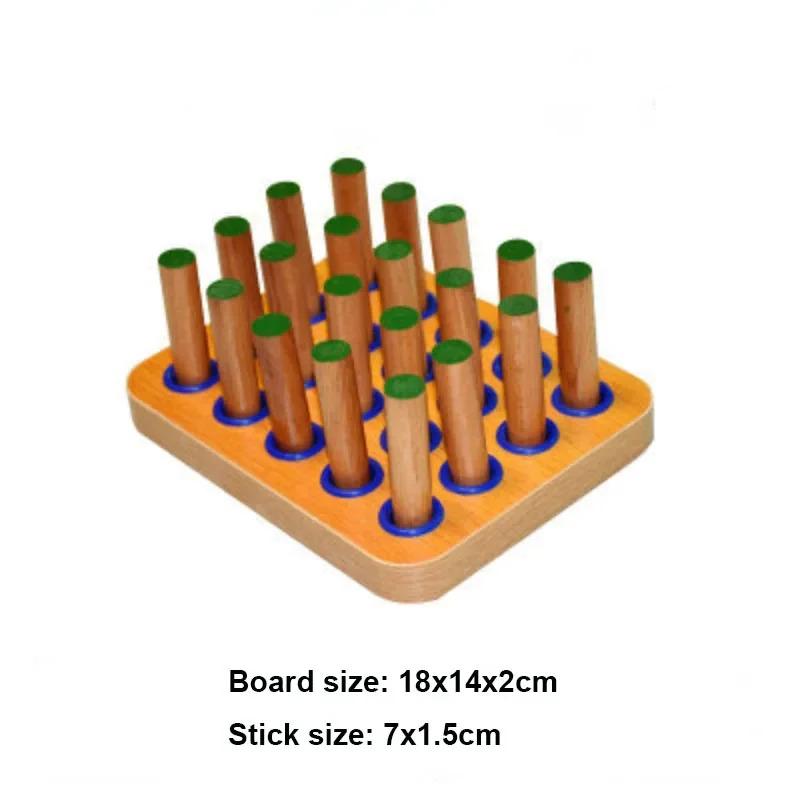 Fingertrainingsgerät mit Holzschiene zur Rehabilitation, Hand-Augen-Koordinationsübung, Steckbrett aus Holz, Trainingshilfe