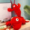 Simulation Lobster Doll Plush Toy Crayfish Throw Pillow Rag Doll Ocean Doll Creative Birthday Gift for Men and Women
