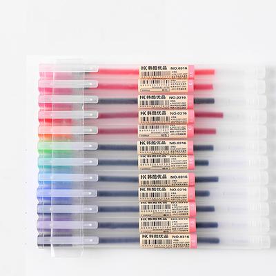 12 Stück/Los 0,5 mm Gelschreiber Set Bunt Niedlich Tinte Hersteller Stift Schulbürobedarf