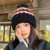 Women Knit Hat Acrylic Material Breathable Windproof Winter Fashionable Autumn